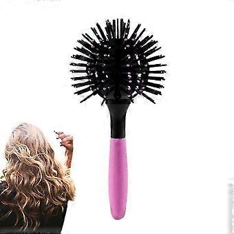 3D Bomb Curl hårborste 360 ​​rund styling hårborste stylingsalong rund hår locktång kamverktyg för vått och torrt hår jkw