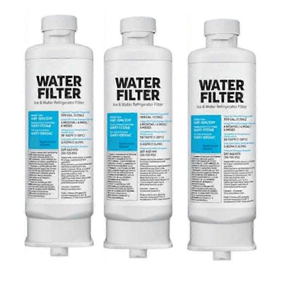 3 Pcs DA97-17376B Refrigerator Water Filter Refrigerator Filter Element 3 Layers of Effective Filtration