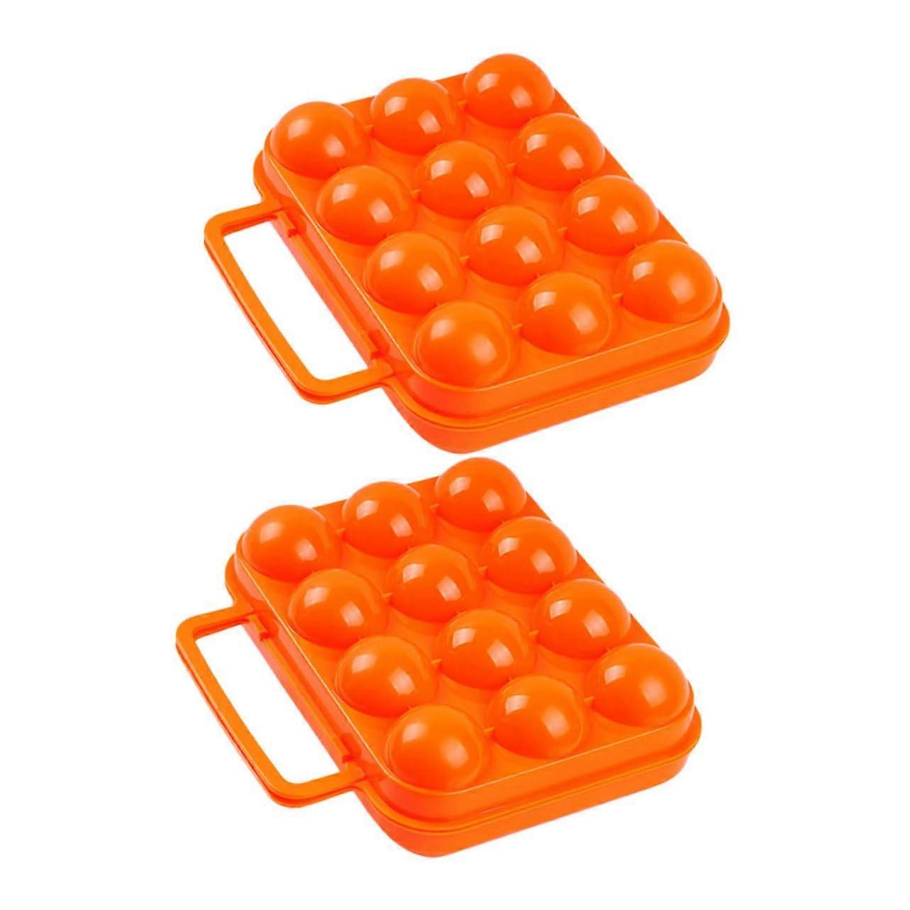 Egg Storage Box 2Pack Portable Egg Holder Carrier For Camping, Kitchen, Outdoor Use, EasyClean Material
