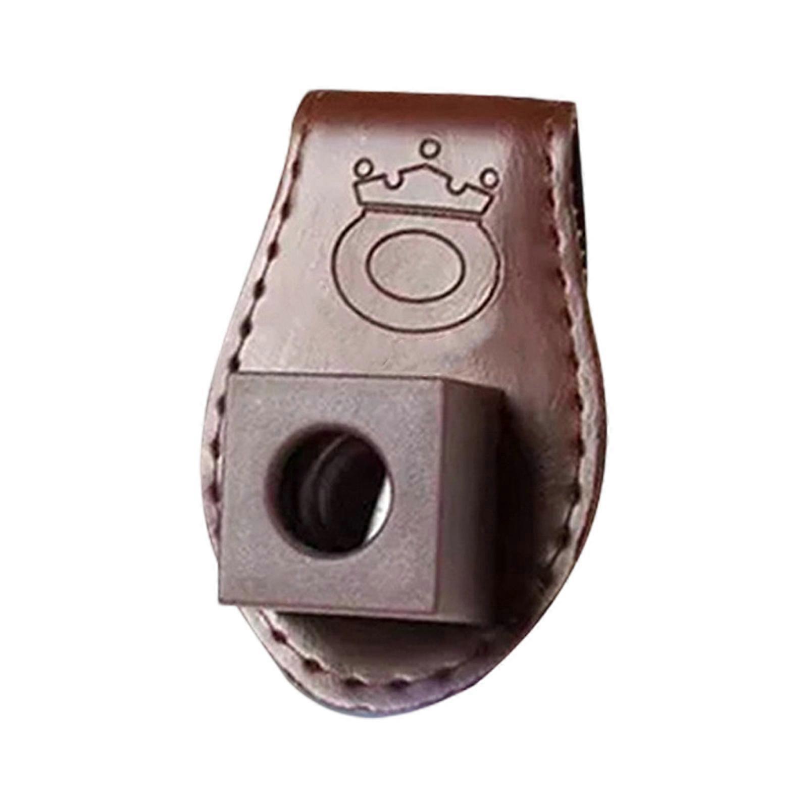 Space Saving Pool Cue Chalks Holder Easyly Carry Multiple Chalks Size Magnetic Closure Snooker Practice Tool  brown