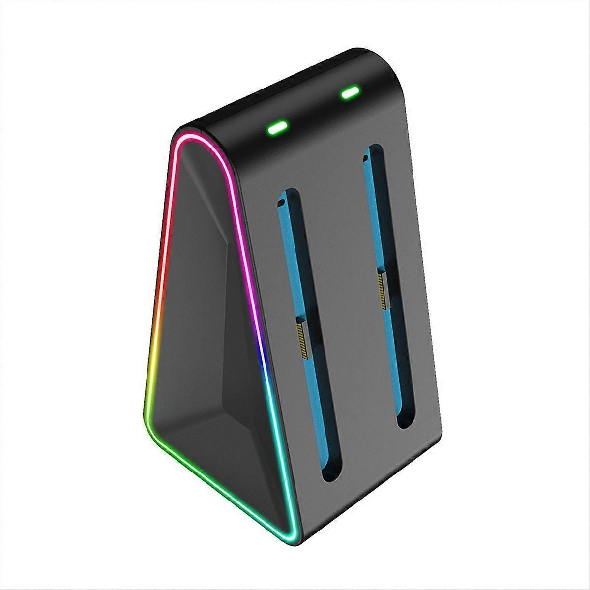 For 2 Charging Station RGB Light 4in1 Charging Stand