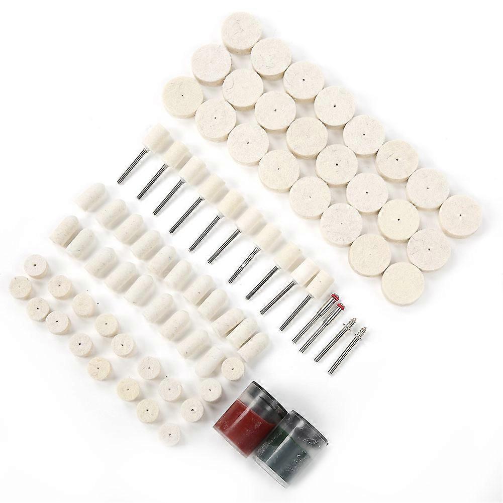 78PCS Wool Polishing Accessories Wool Felt Grinding Buffing Wheels Pads Kit