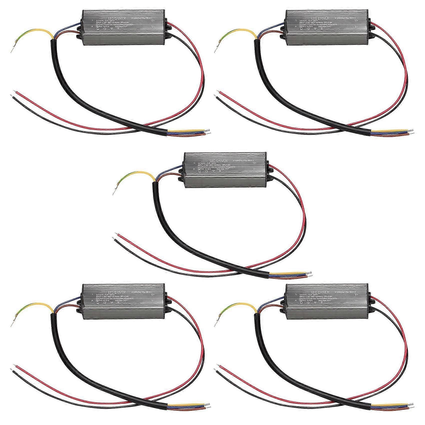 5x 30w Led Driver Constant Current Driver Power Supply Transformer Waterproof