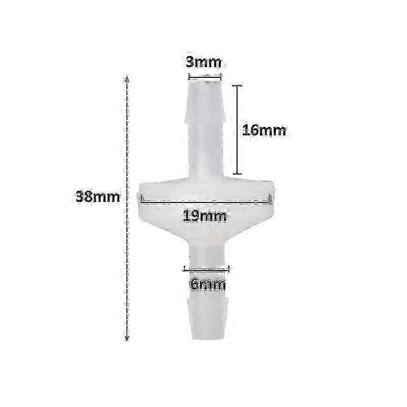 8 Pcs 1/4inch Check Valve 6mm Pvdf One Way Valve Inline Check Valve 2025