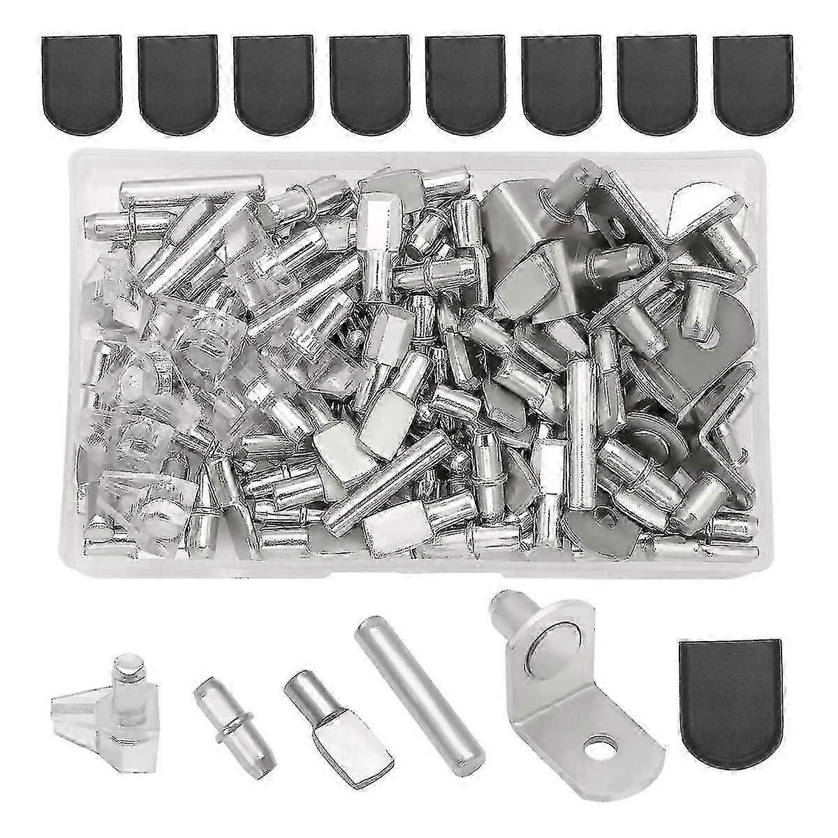 112 Pcs 5 Styles Shelf , Metal Shelf Support Pin, Suitable for Kitchen Cabinet, Bookcase Support Pi