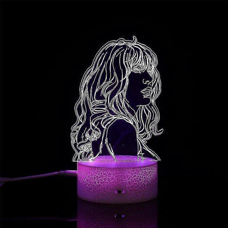 Luxora 3D Taylor Led Night Light 16 Color Color Changing Desk Bedside Lamp Touch and Remote Home Decor Swift Fans
