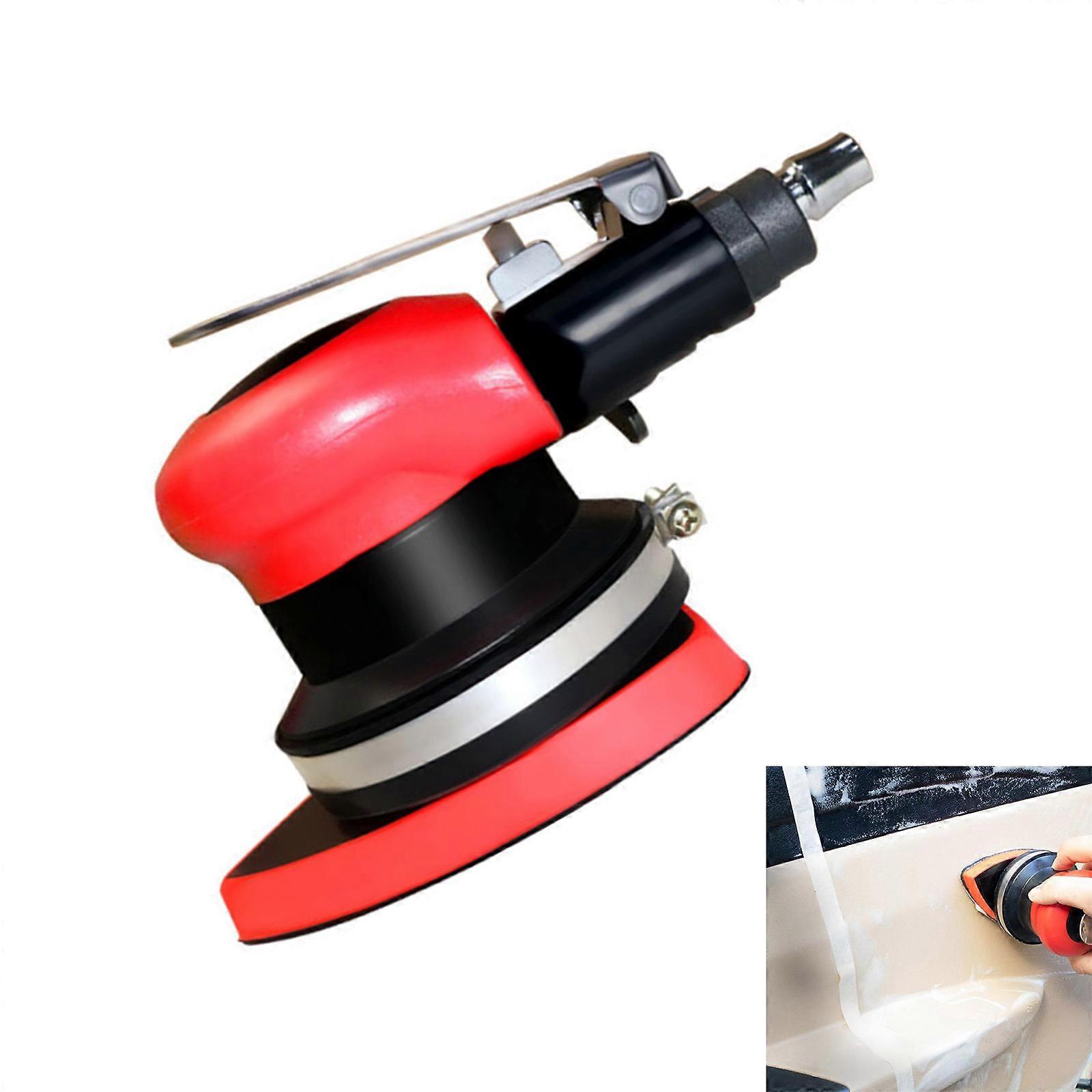 Industrial Pneumatic Sander Tool Adjustable Speed Hook Loop Pad Quick Disc Changing For Rubber Plastic Marble Multicolor