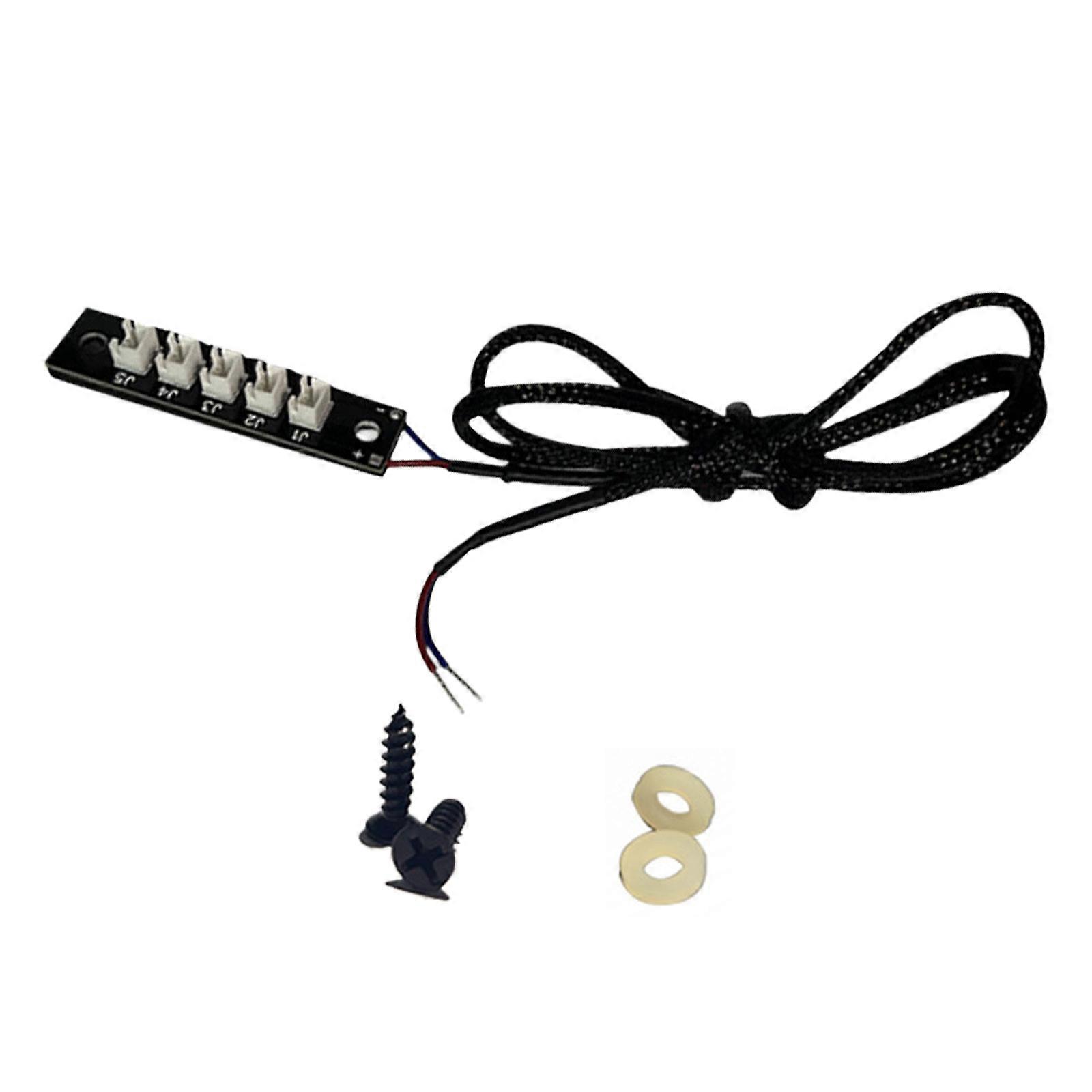 MultiFan Expansion PC Fan Hub 5Way 2Pin Splitter For Enhances Computer Case Airflows Management And Organized Wiring Multicolor