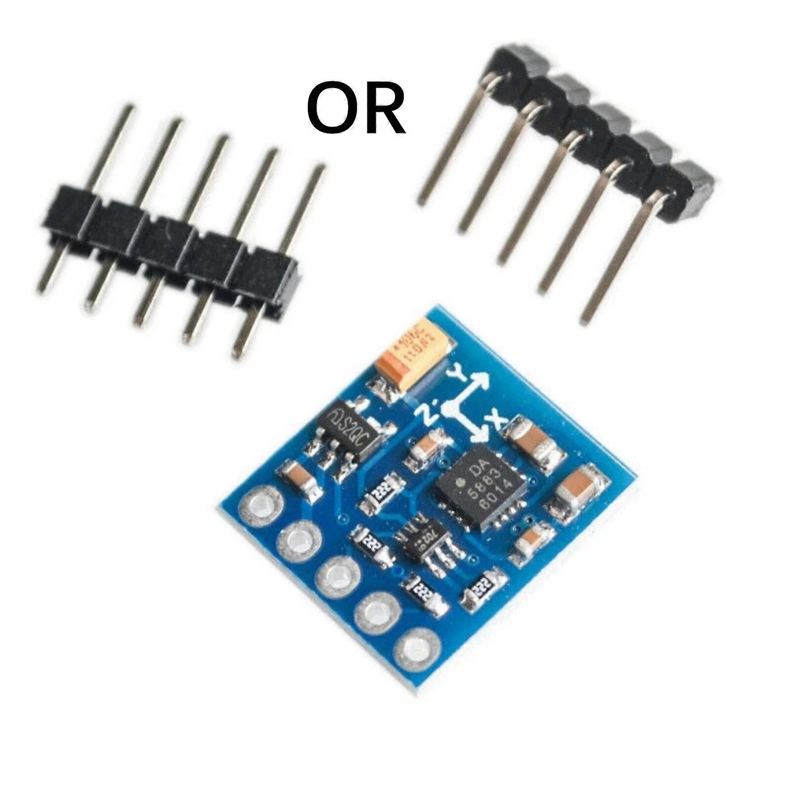 GY-271 3V-5V Three 3 Triple Dimensional Magnetic Field Compasses Magnetometer Sensory Module QMC5883L Communication Board Multicolor