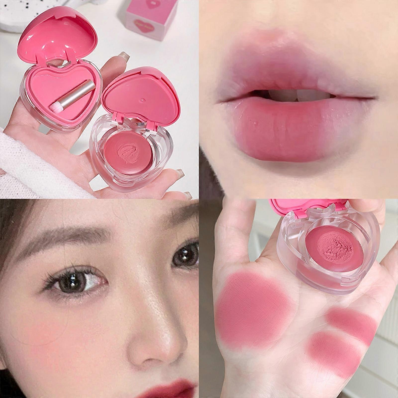 Bicolor Smooth Redden Stick with Butter Butter Heart Plan Transportable Lip Cheek Shade Multicolor