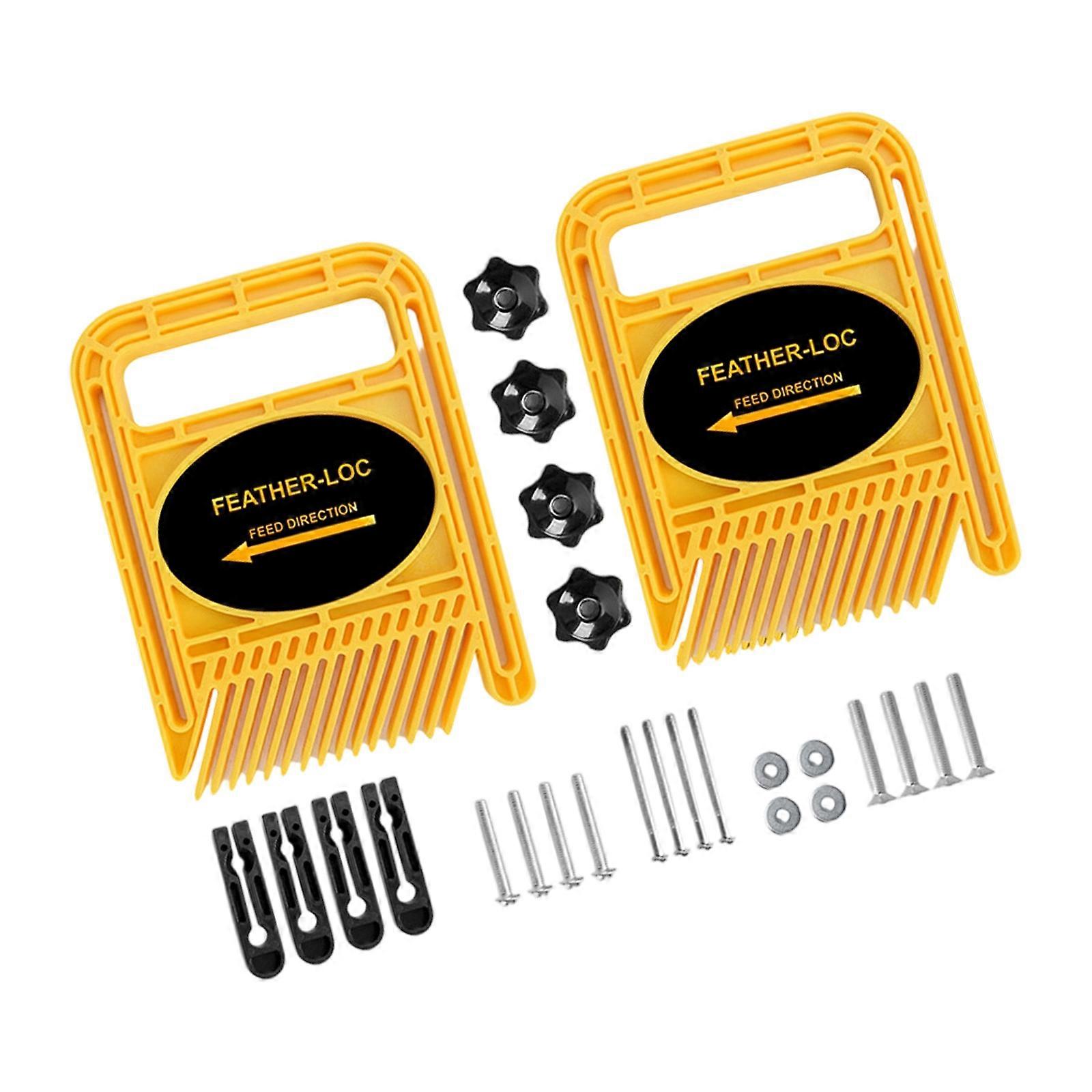 Feather Loc Board Double Featherboards Miter Gauge Slot Woodworking Tool For Engraving Machine Circular Sawing Table  Yellow