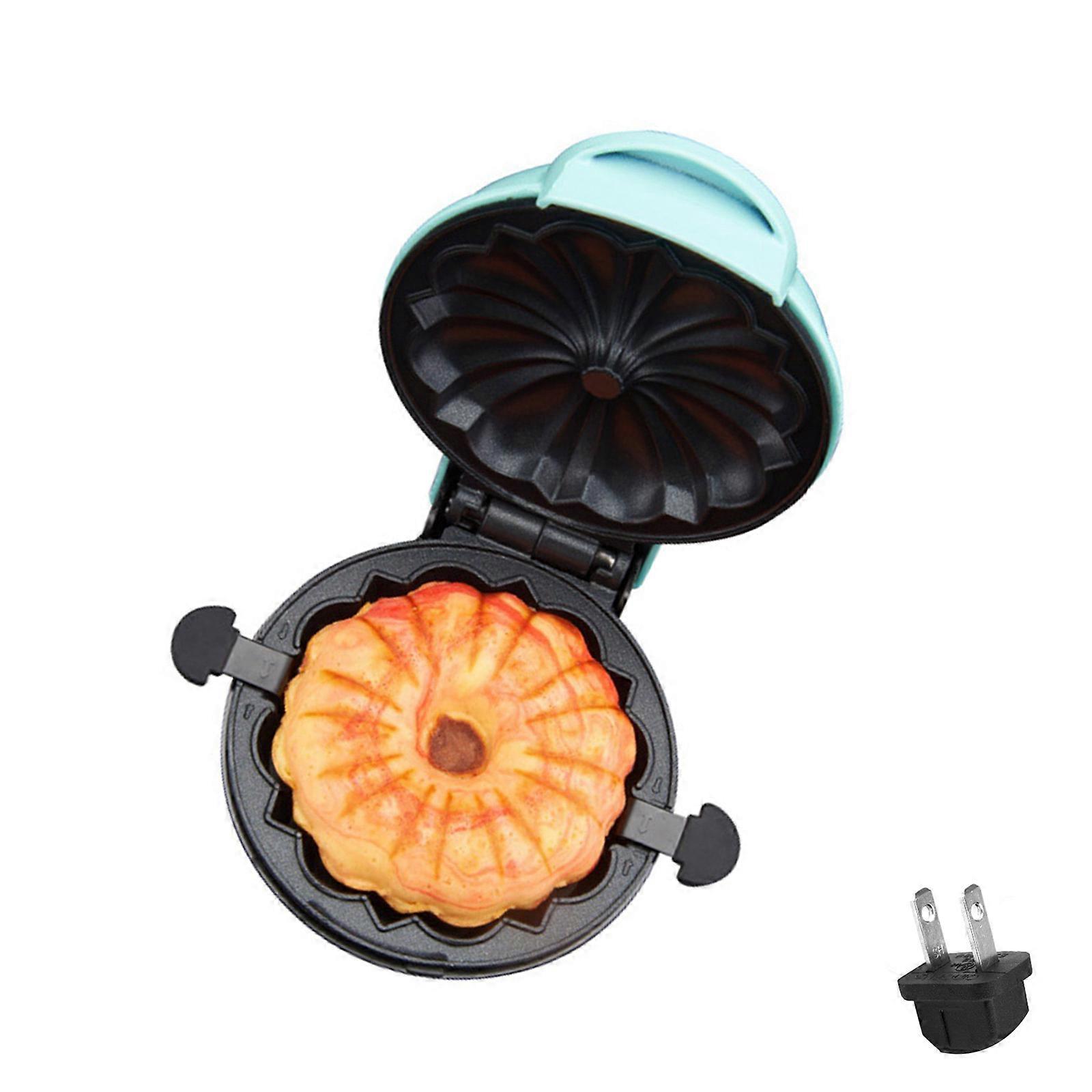 Household Pumpkin Pie Machine Breakfast Maker Electric Nonstick Waffles Maker Machine For Quick Waffles Cakes  Blue