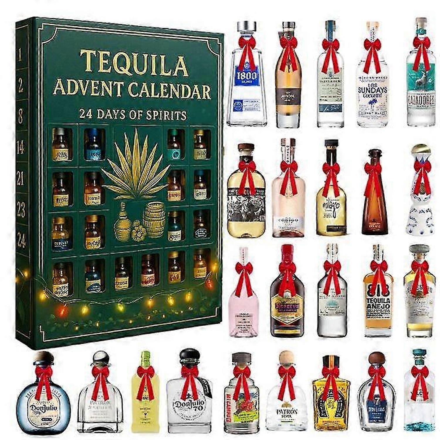 Tequila Advent Calendar, 24 Days of Spirits, Advent Calendar 2025, Each Door Opens a New Surprise, Tequila 24 Day Countdown, Christmas Countdown