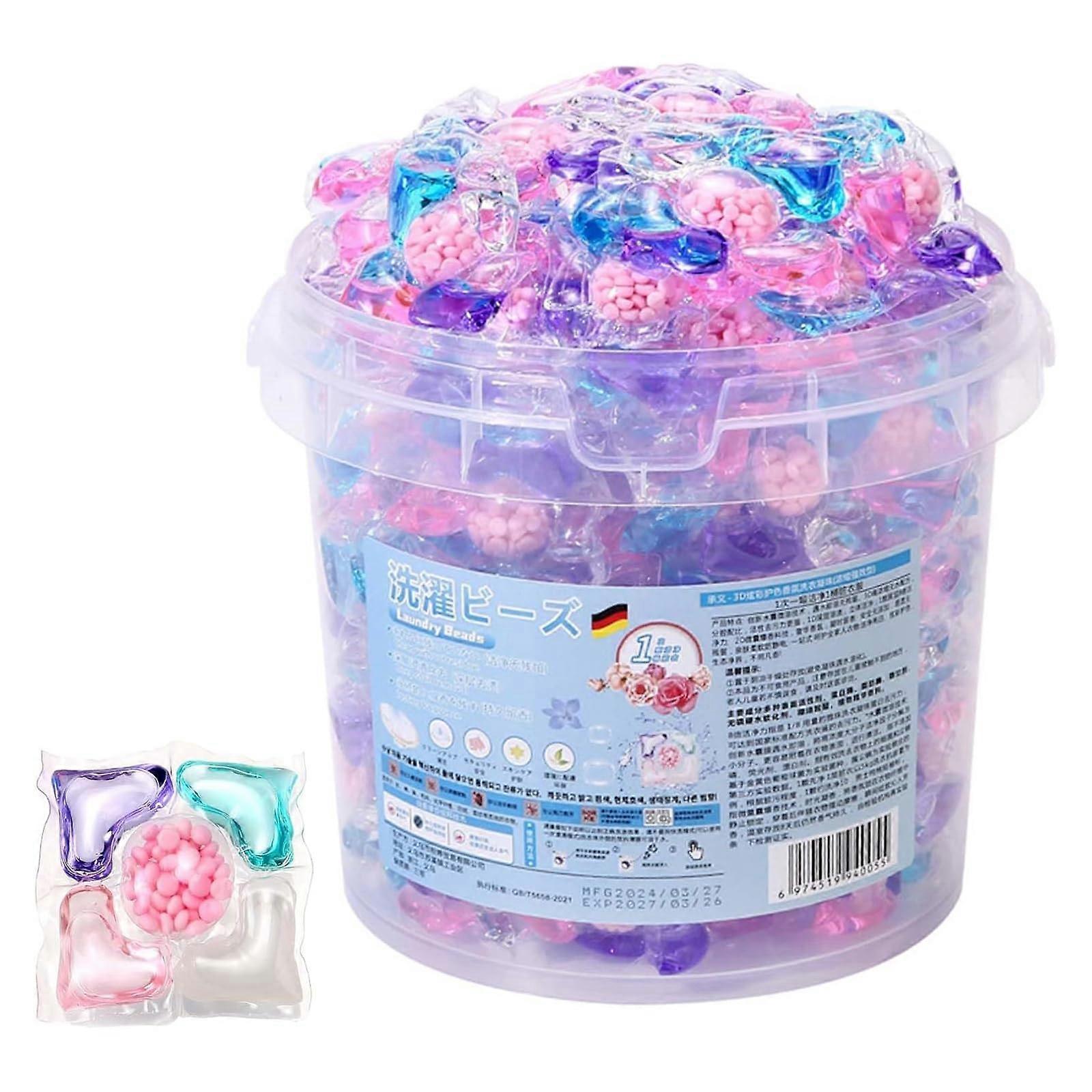 Laundry Detergent Pods with Fabric Softener and Scent Beads, Deep Cleaning for All Fabrics, 50 Count