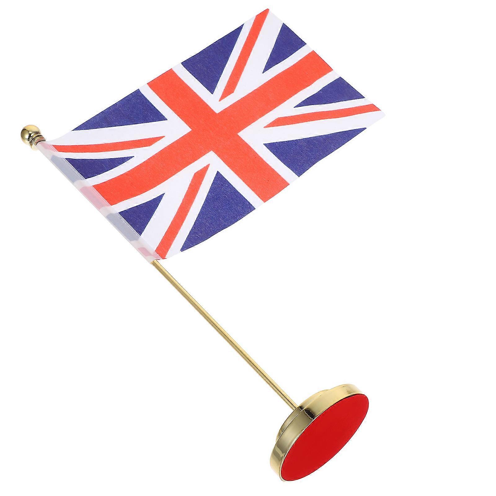 Uk Desk Flag Office Table Flag Set with Base Stand for Decor