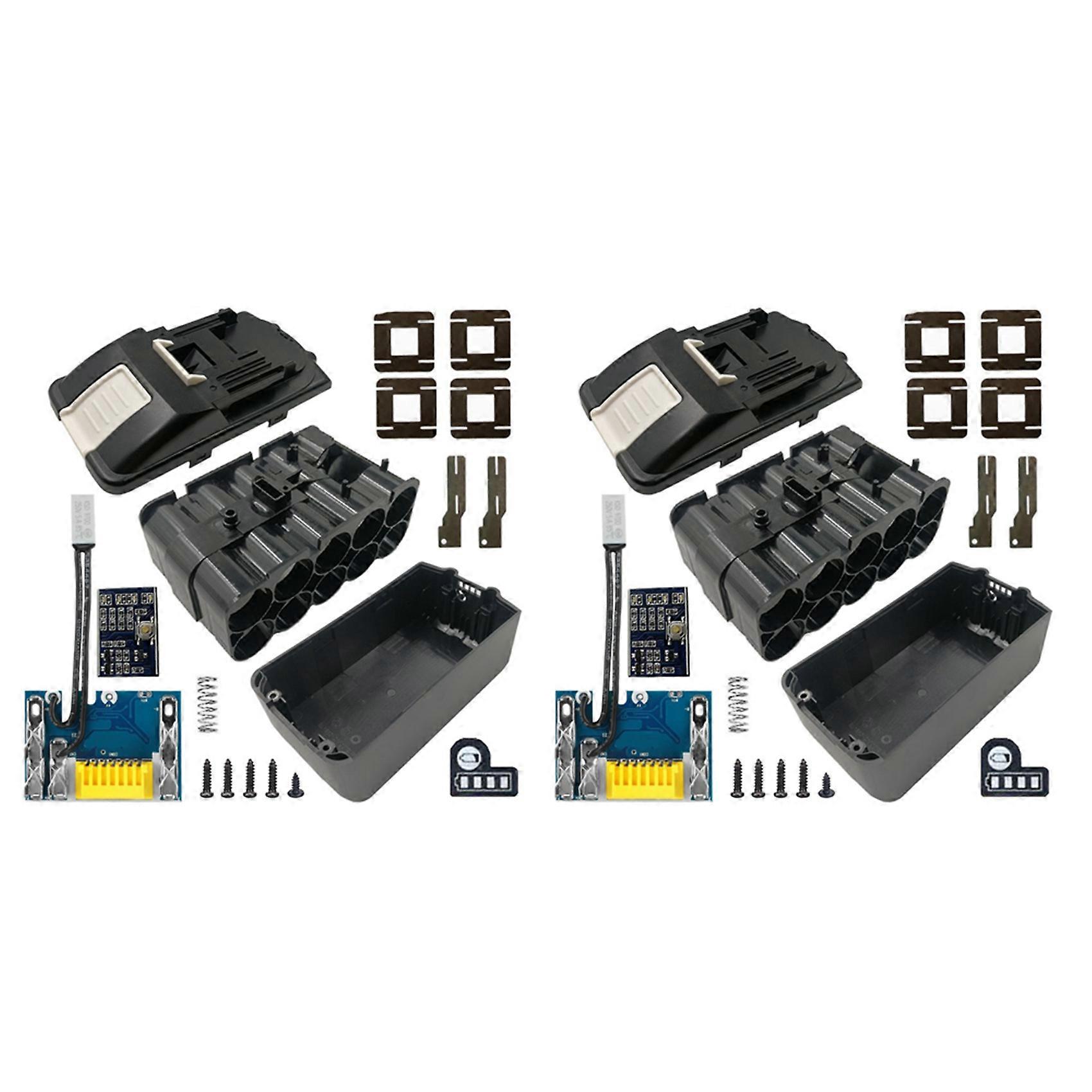 2X BL1830 10 x 21700 Battery Case PCB Charging Protection Circuit Board Shell Box BL1860 for 18V 3.0