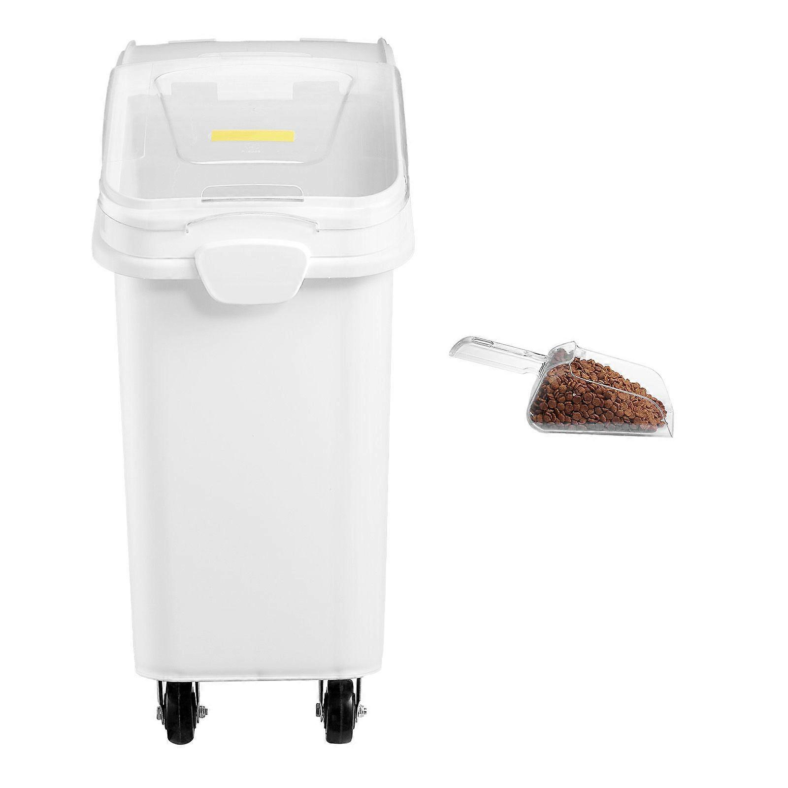 Ingredient Storage Bin 21 Gallon with Scoop, 400-Cup Capacity Commercial Mobile