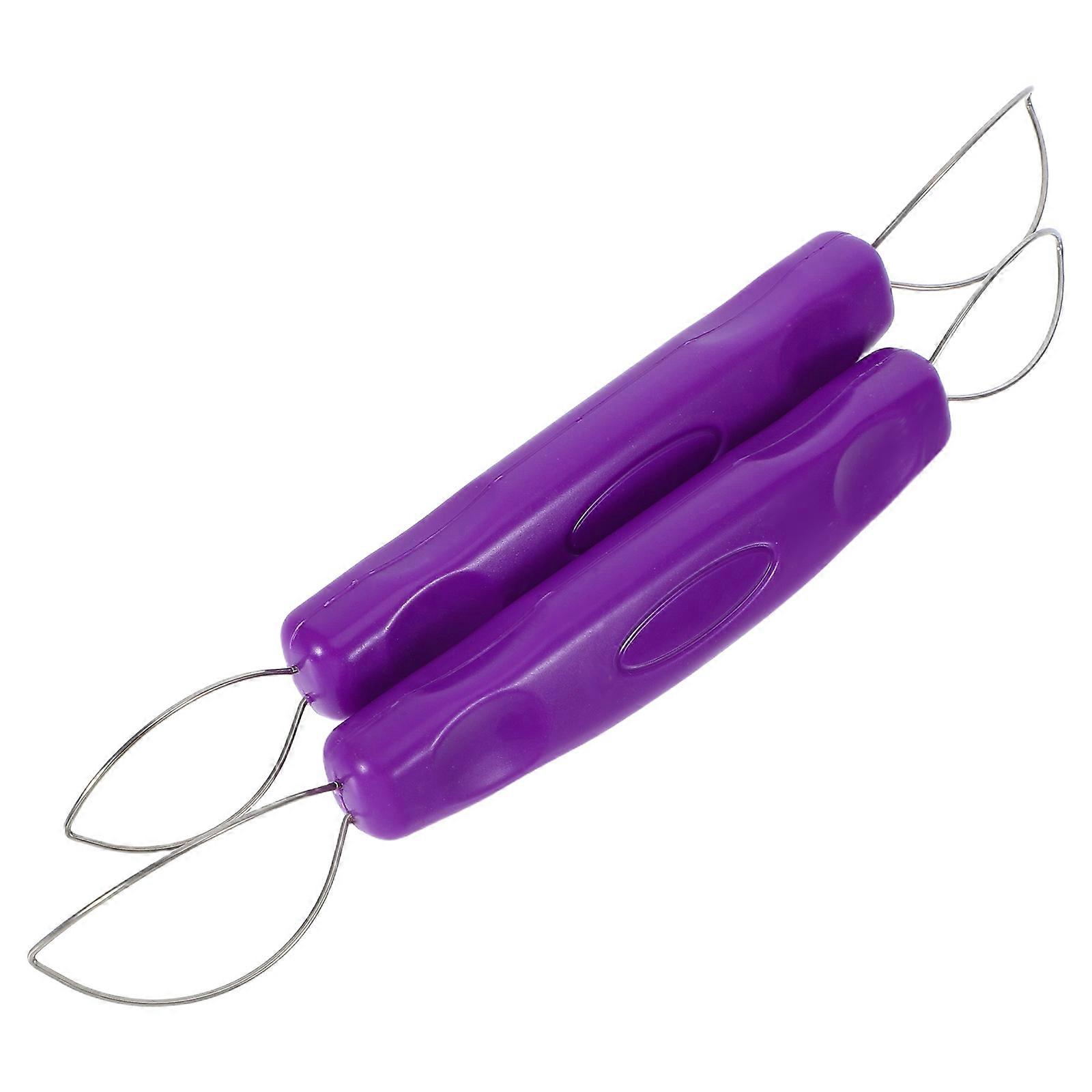 Grape Skin Tool 2Pcs Compact Kitchen Gadget for Cooking Preparation Purple Abs Material