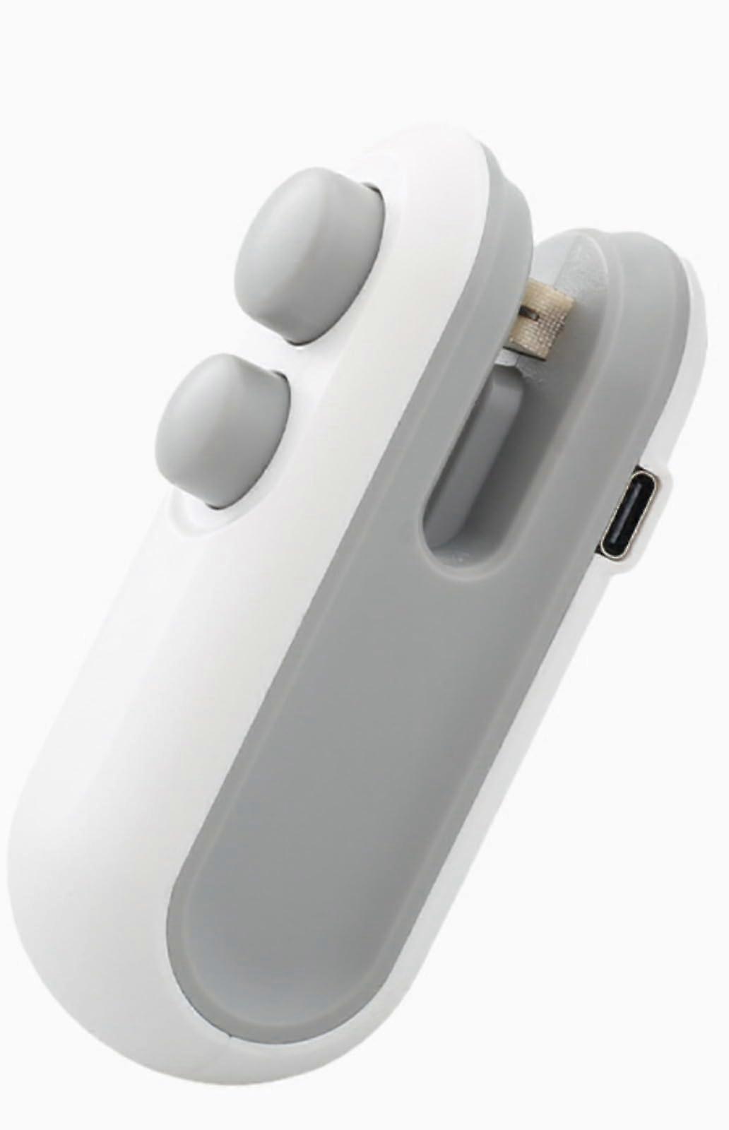 Mini Bag Sealer with Magnetic Design, Fast TypeC Charging, Freshness Preserving for Snacks White