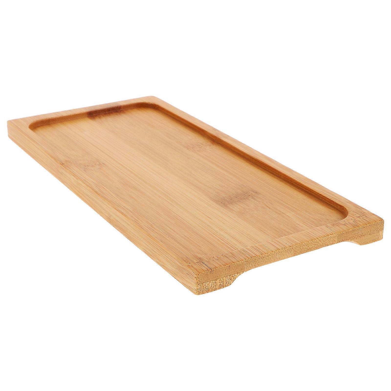 Bamboo Rectangular Serving Tray for Bathroom Vanity Use Serving in Wood