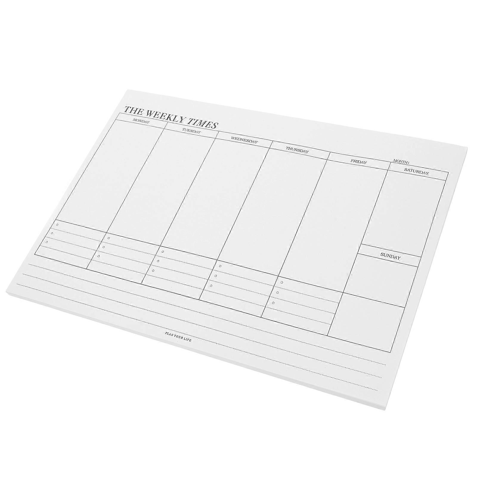 Weekly Notepad Planner for Schedule with Tear Off Sheets