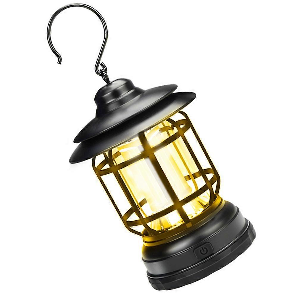 Hanging Tent Light Camping Lantern for Outdoor Use 2Pcs Black Plastic