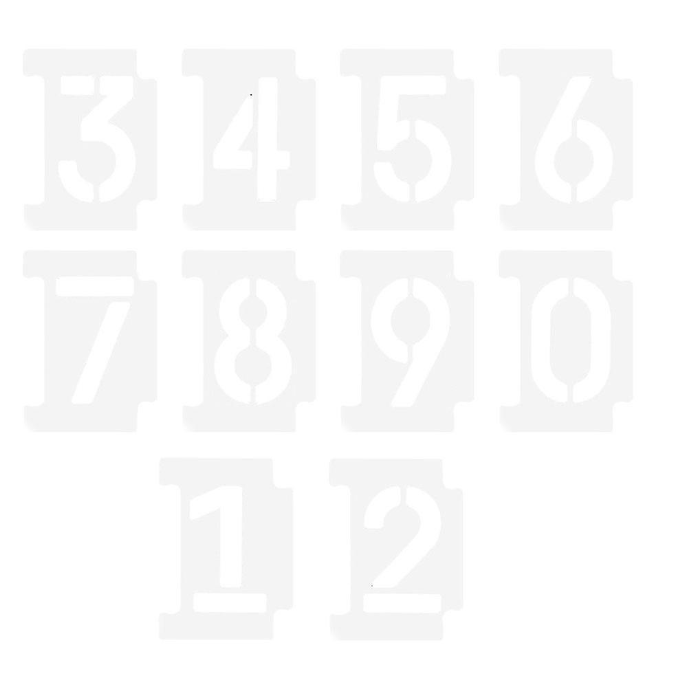 2 Sets Curb Stencils Reusable Number Stencils for Mailbox Address Painting