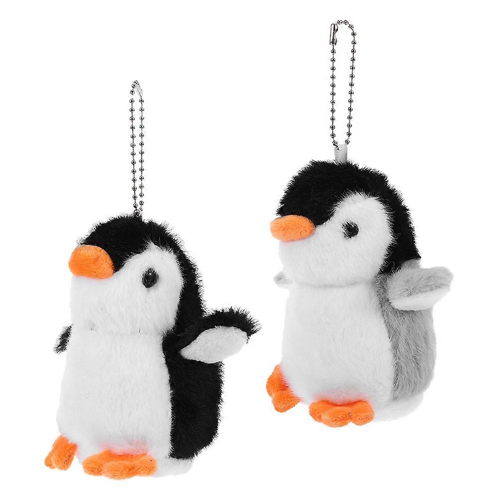 Kawaii Keychain Plush Penguin Pendant for Decoration 2Pcs Set