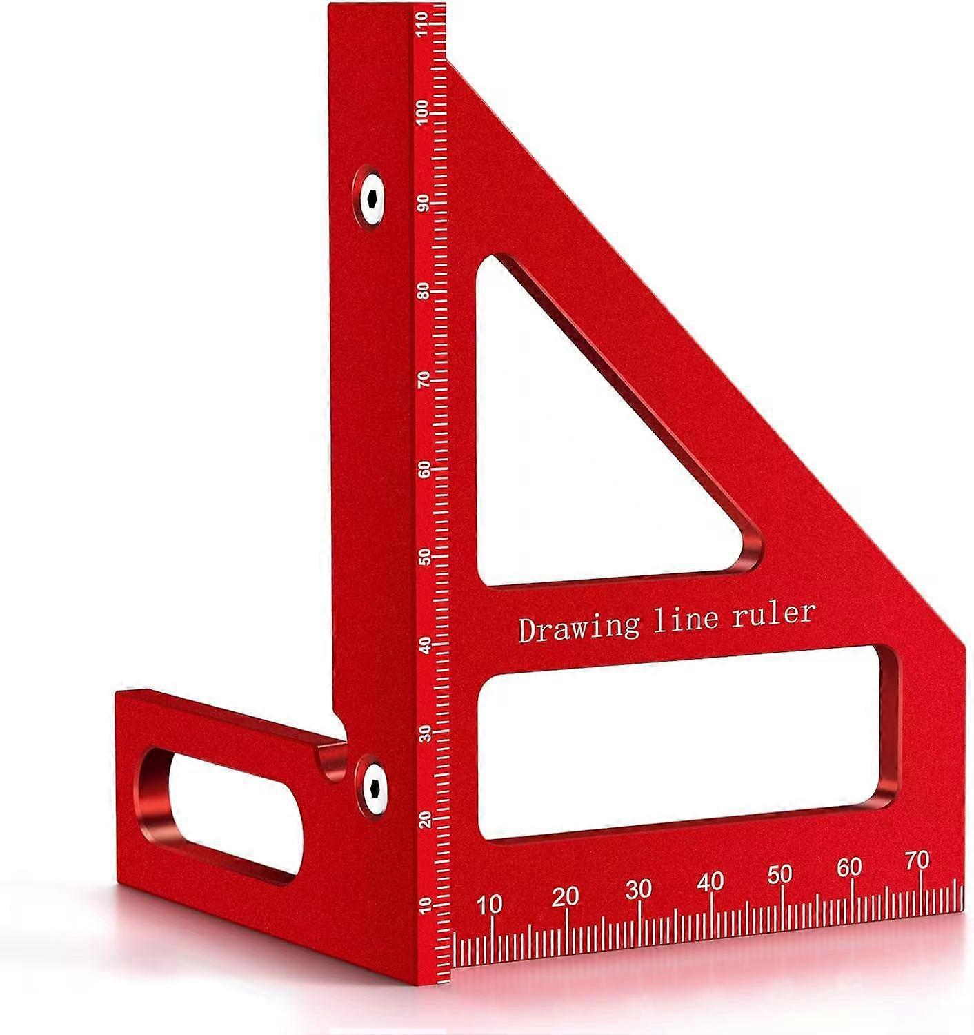 Woodworking Square Protractor Aluminum Alloy Miter Triangle Ruler High Precision Layout Measuring Tool for Engineer Carpenter
