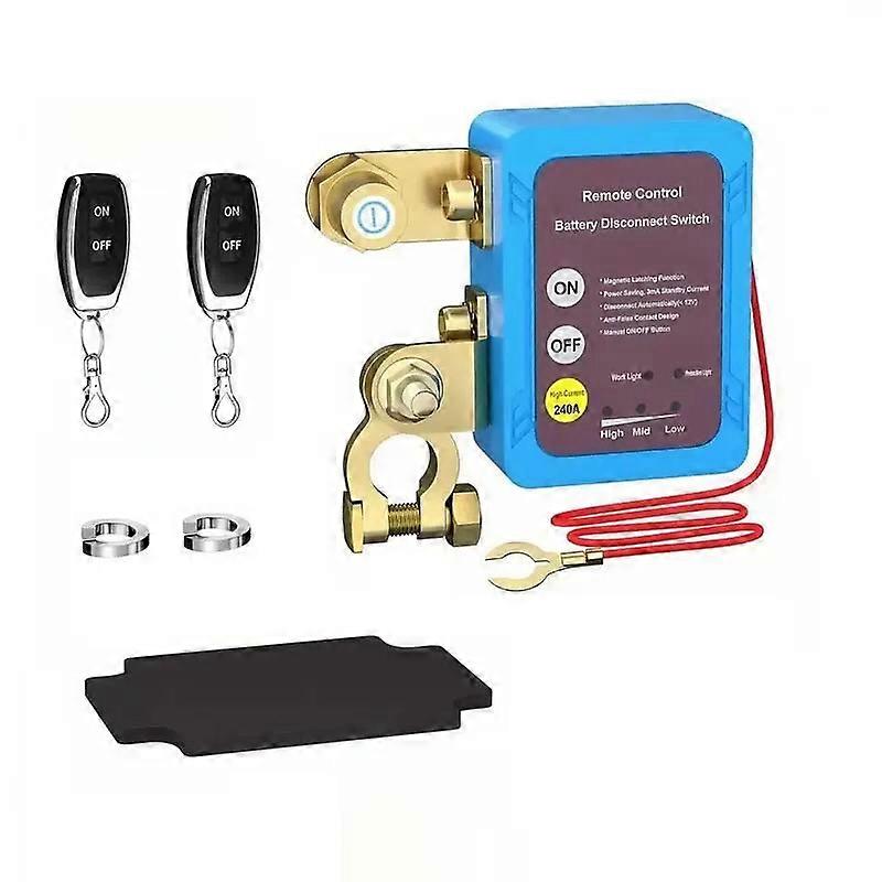 Battery Disconnect Power Switch 12V 240A Shut Off Cut Off Kill Switch With Remote Control Switch For Car Truck