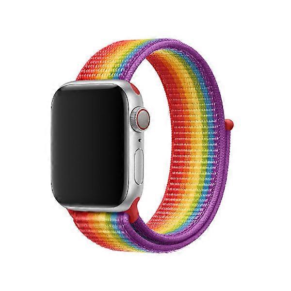 For compatible with Apple Watchwith Apple Watch 38/40mm Nylon Loop with Velcro Closure Pride