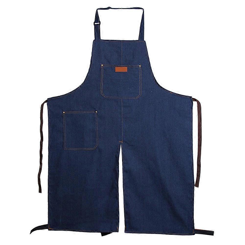 Adjustable Split Leg Pottery Apron with Pocket DIY Ceramic Sculpture Mud-Retaining Overalls