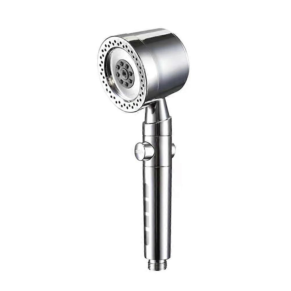 Handheld  Pressure Shower Head 5 Modes with OneButton Stop Water Saving Filter Orange