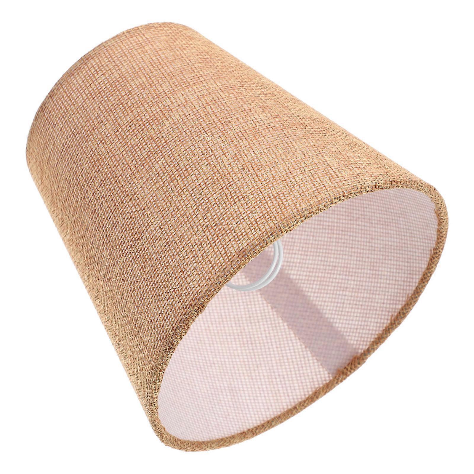 Yellow Fabric Lamp Shade Clip on Bulb Lampshade for Home Table Lamp