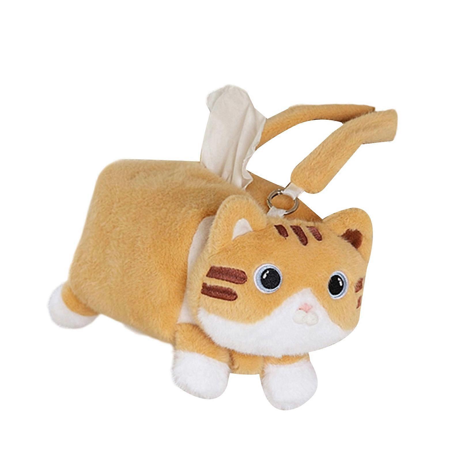 Lovely Cartoon Plush Tissue Box for Auto Decorative and Functional Hanging Mount Clean Solution Multicolor