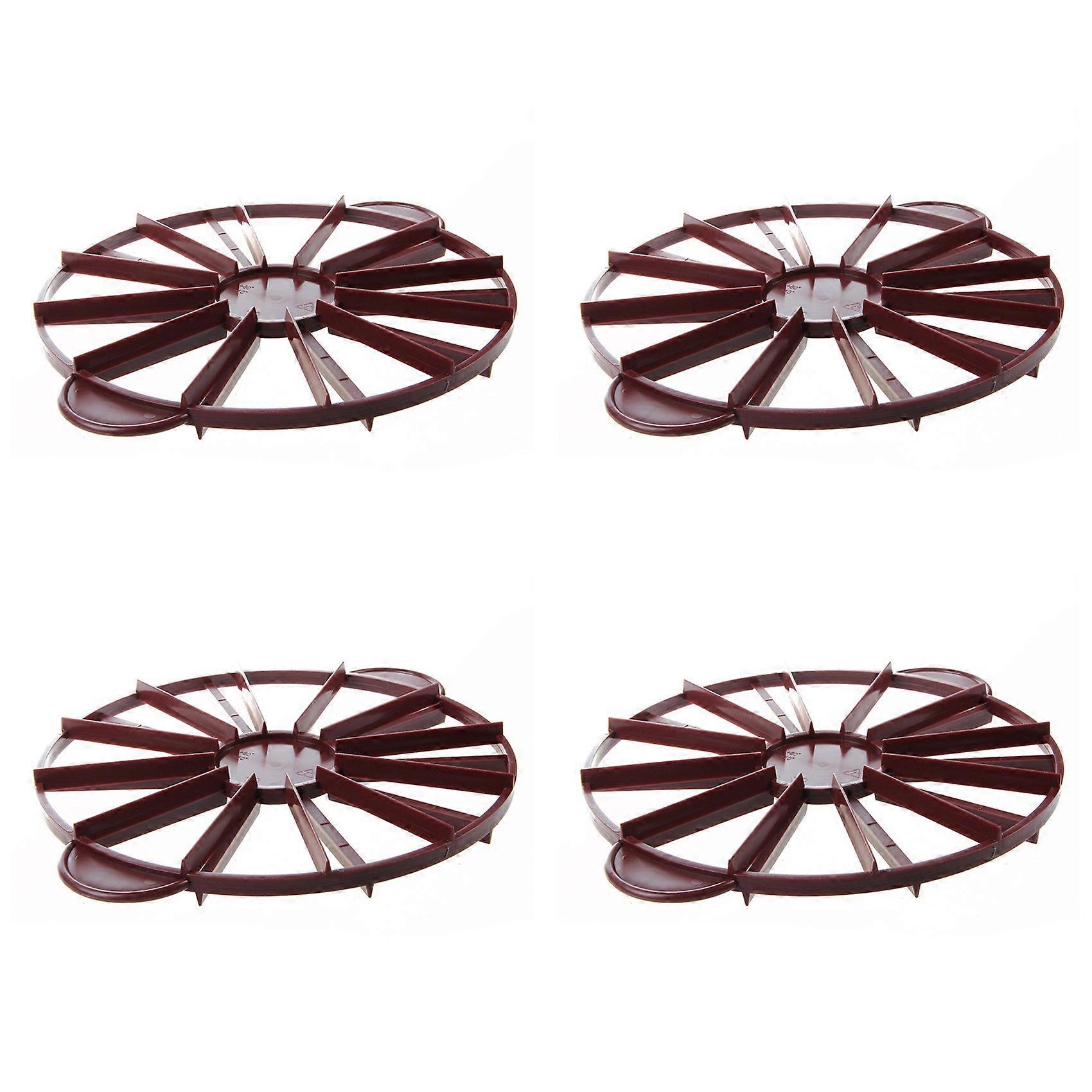4X Cake Divider Slice Pie Cake 10 / 12 Piece Equal Portion Marker Divider Dark Red