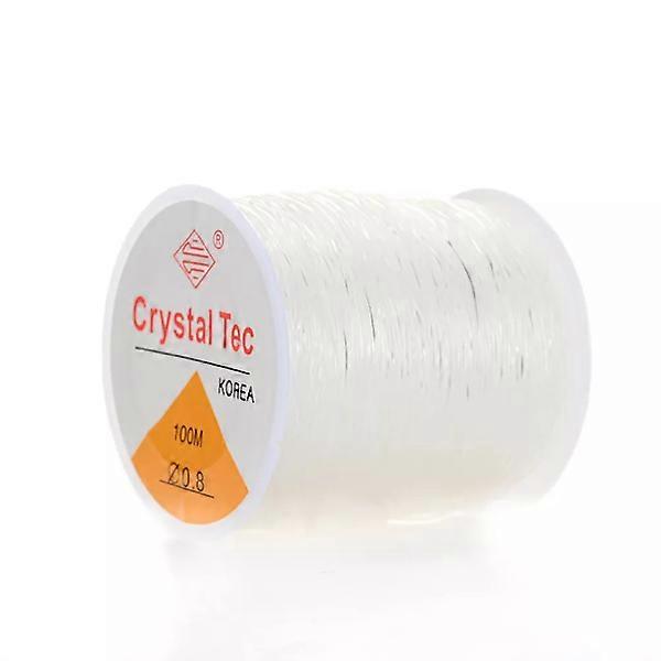 0.5-1.5mm Elastic Cord String Transparent Elastic Thread for Jewelry Making DIY Bracelet Necklace Beading Accessories 0.8MMx100M 1 Roll