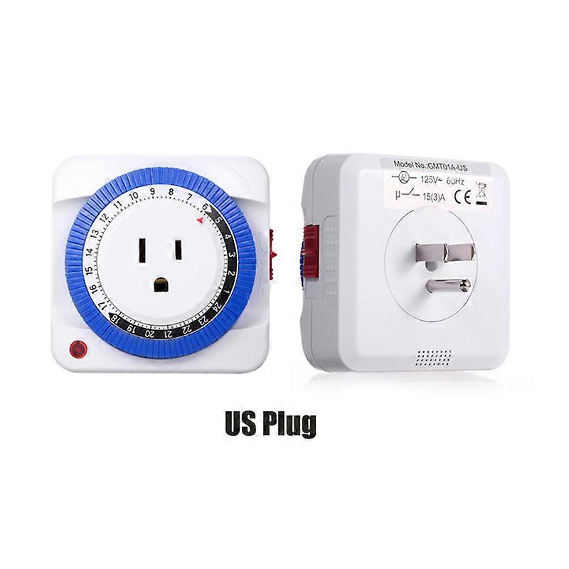 EU 24 Hours Timer Switch Timer Plug in Mechanical Grounded Programmable Smart Countdown loop Switch Socket Indoor Auto Power off
