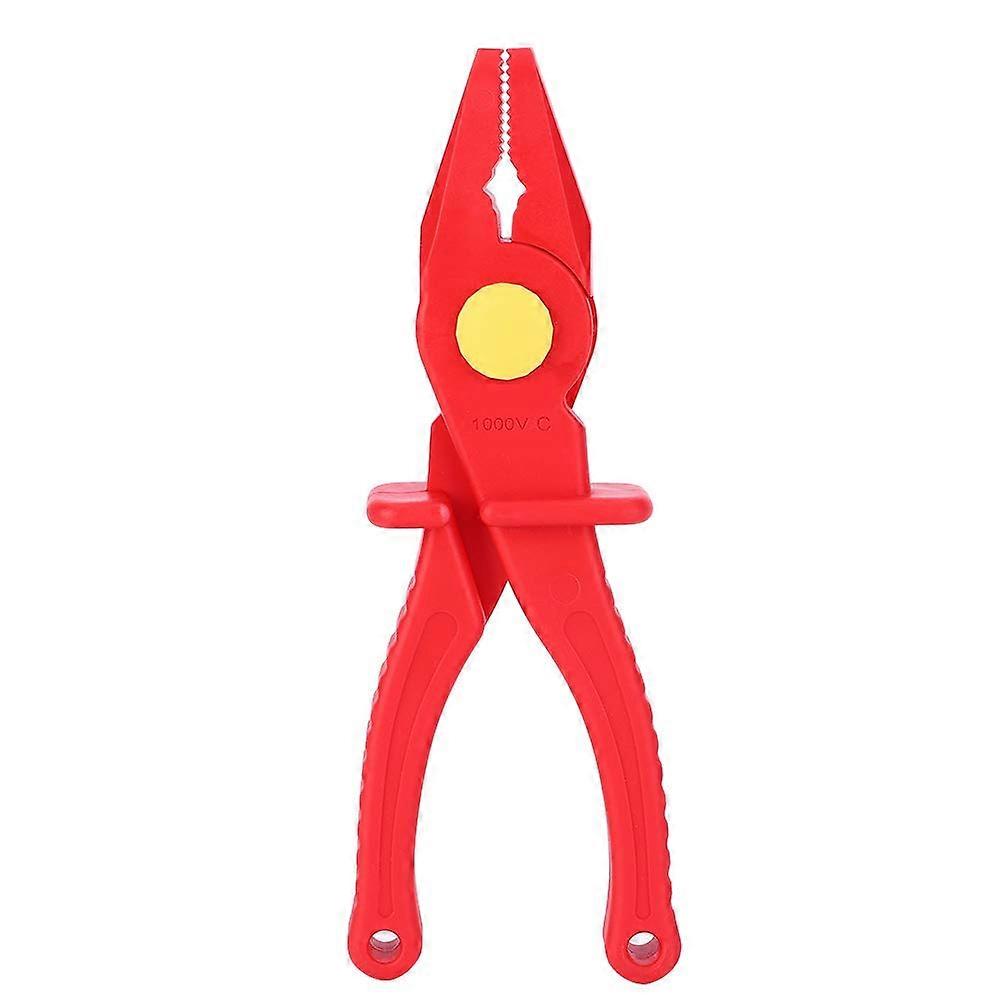 Insulated Plastic Pliers for Electrical Work with Nonconductive Safety Grip, Rustproof Lightweight Design