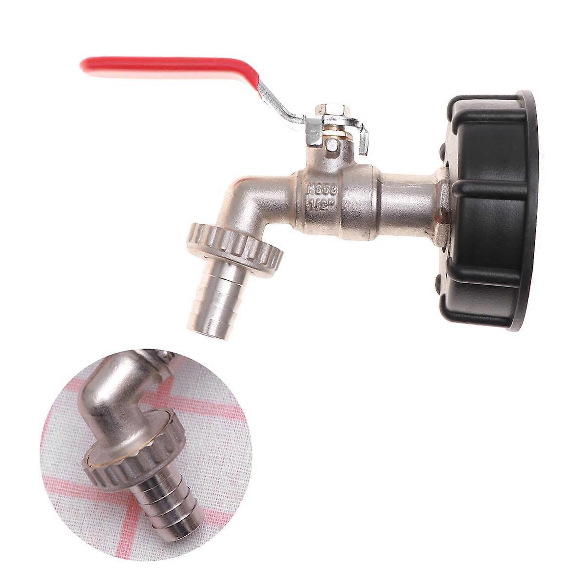 Durable Brass Faucet Ibc Ton Barrel Adapter Suitable for Industrial Usage 1Pack