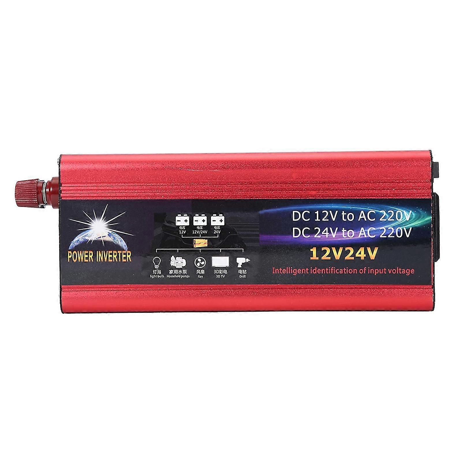 High Sensibility Inverter Rust-proof 6000w 12v/24v Red Power Converter Adapter For Automobile