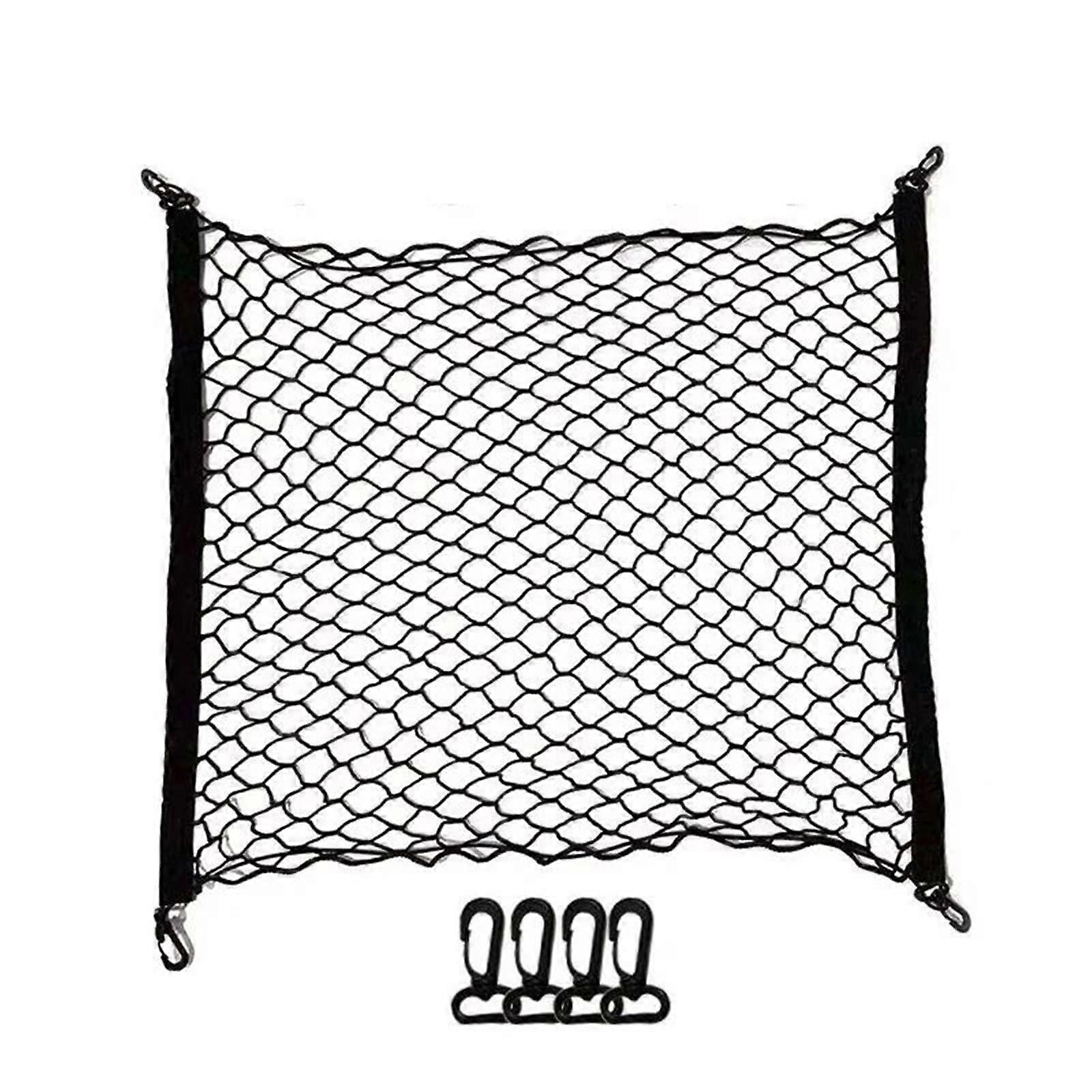 Car Trunk Storage Net 70x70cm Universal Elastic Mesh Cargo Organizer Durable Nylon