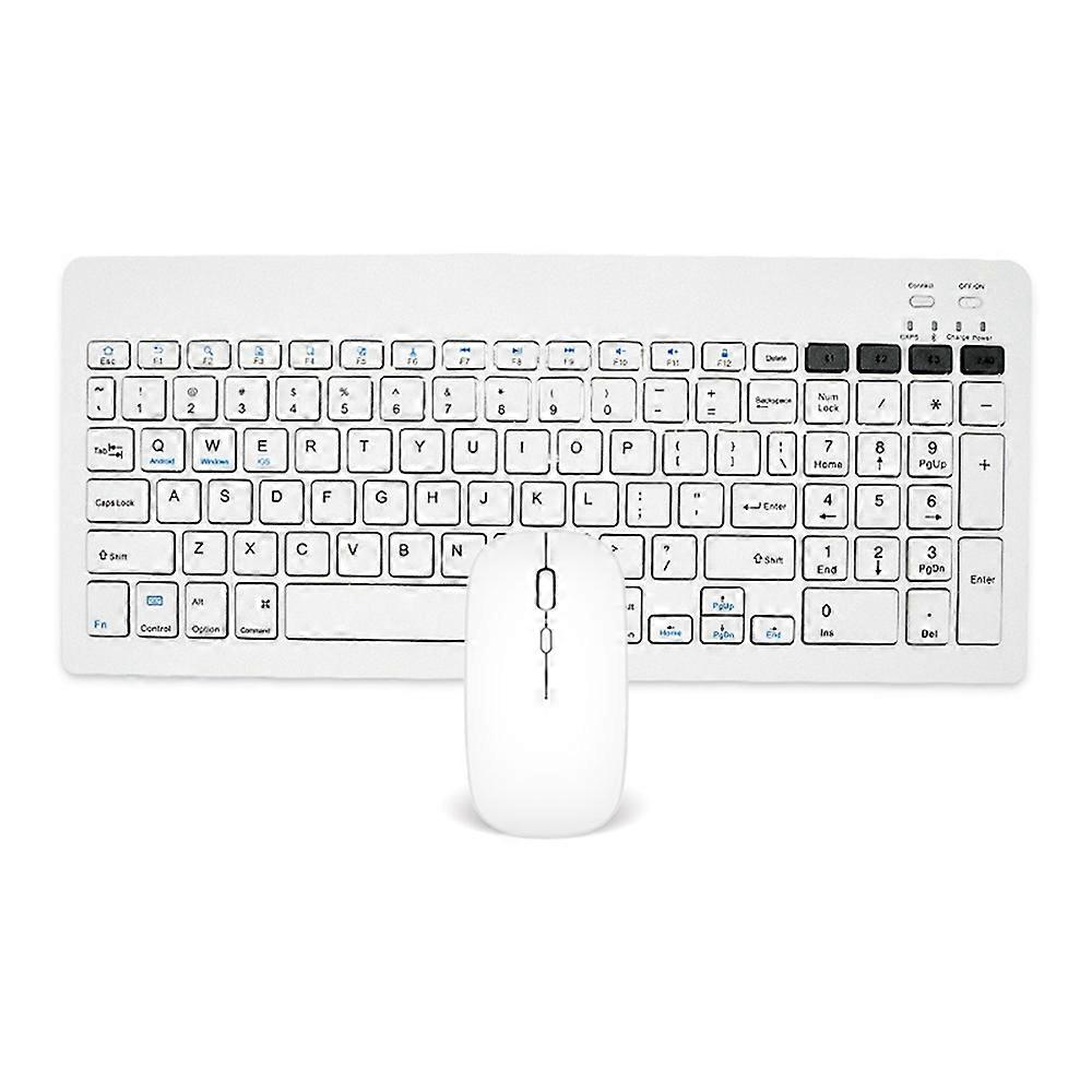 2858+030 Rechargeable Wireless Bluetooth-compatible Keyboard with 800/1200/1600 DPI Silent Mouse Set