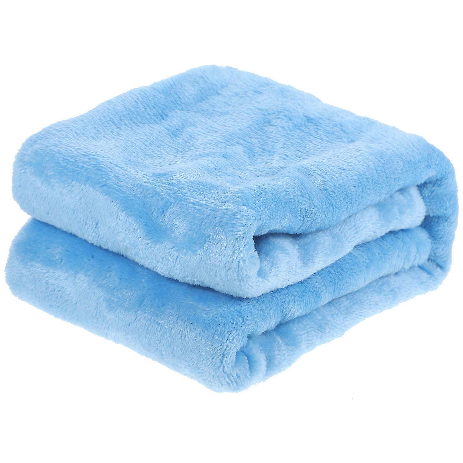 Solid Color Pet Blanket Cozy Flannel for Warming Use