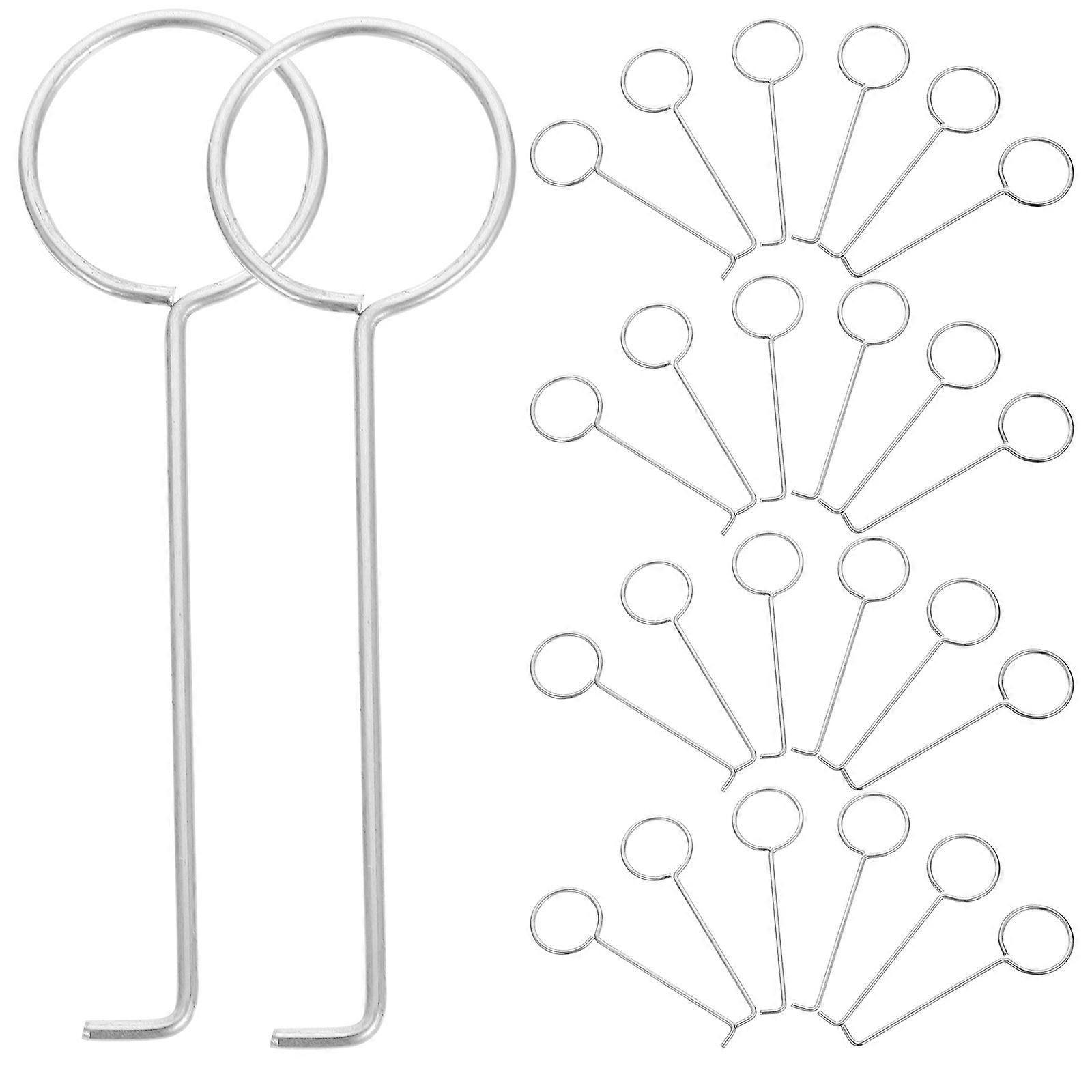 Shower Drain Grate Puller Iron Drain Key Lifting Hooks 50Pcs Set