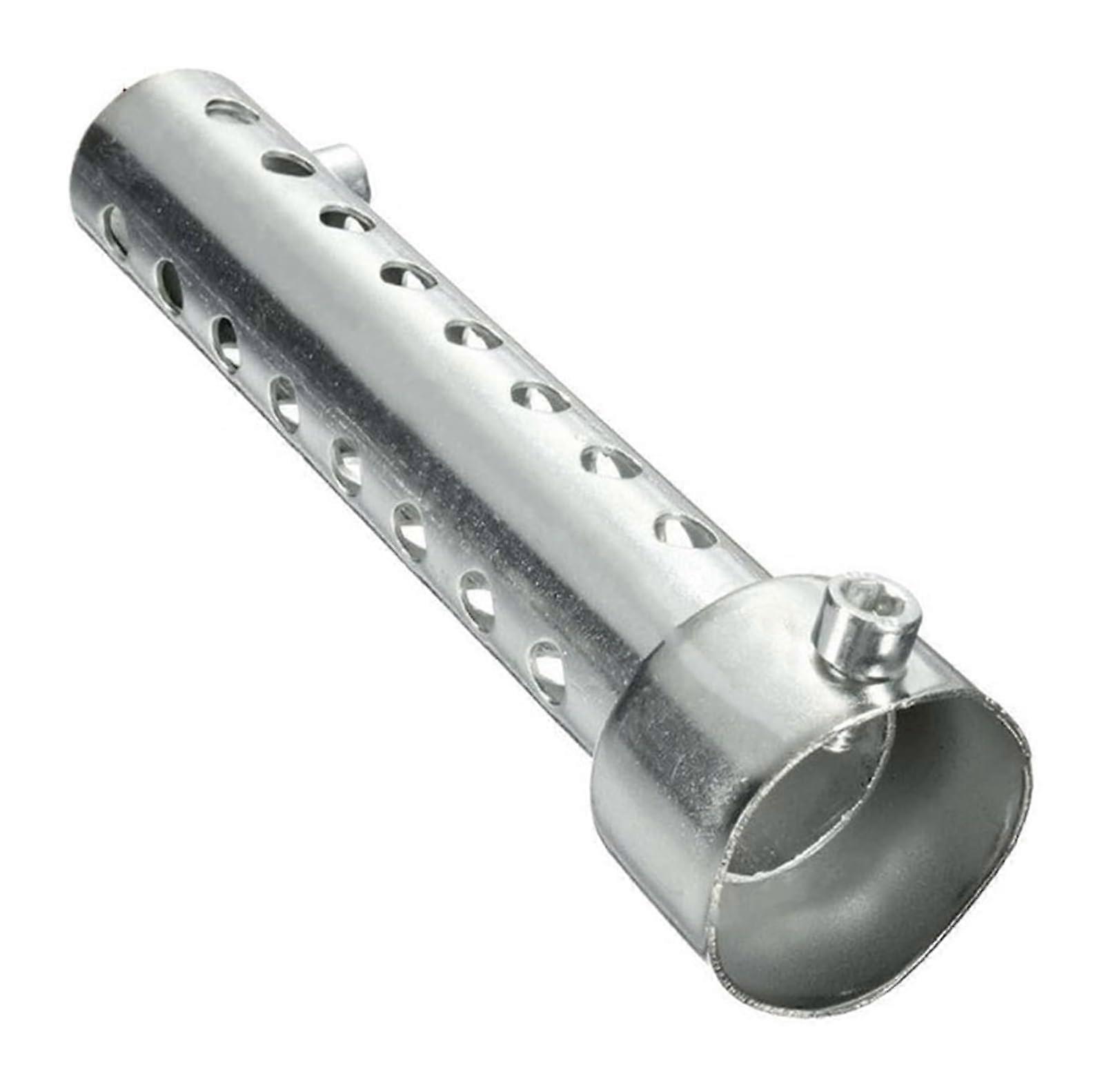 Motorcycle Exhaust Silencer 60mm Adjustable DB Killer Muffler for Noise Reduction Silver Long