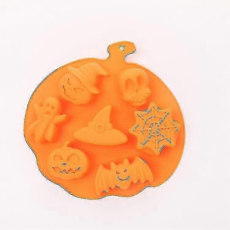 Creative Rectangular Diy Halloween Cake Mold Silicone Chocolate Ghost Pumpkin Cake Mold Baking 25-26