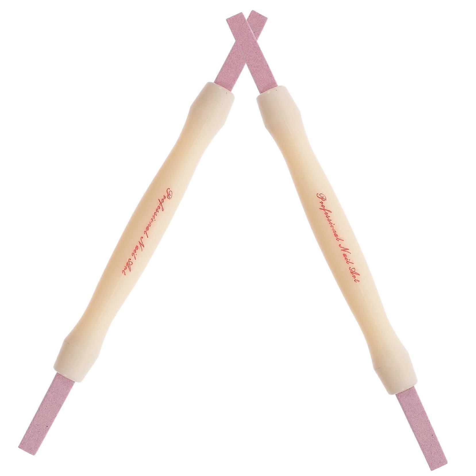 2 PCS DoubleEnded Pumice Nail Buffer Stick for Dead Skin Removal and Cuticle Edge Refinement