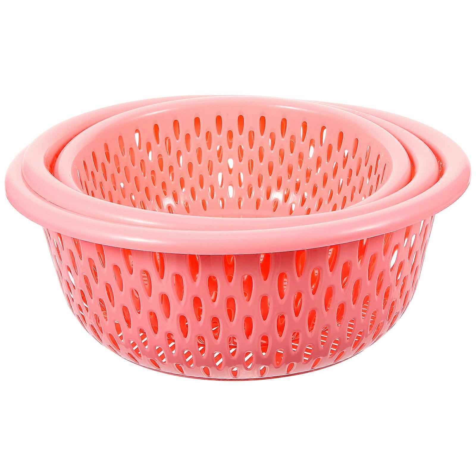 Colander Plastic Drain Baskets Kitchen Colanders .50X30.50X11.80CM Draining 3Pcs