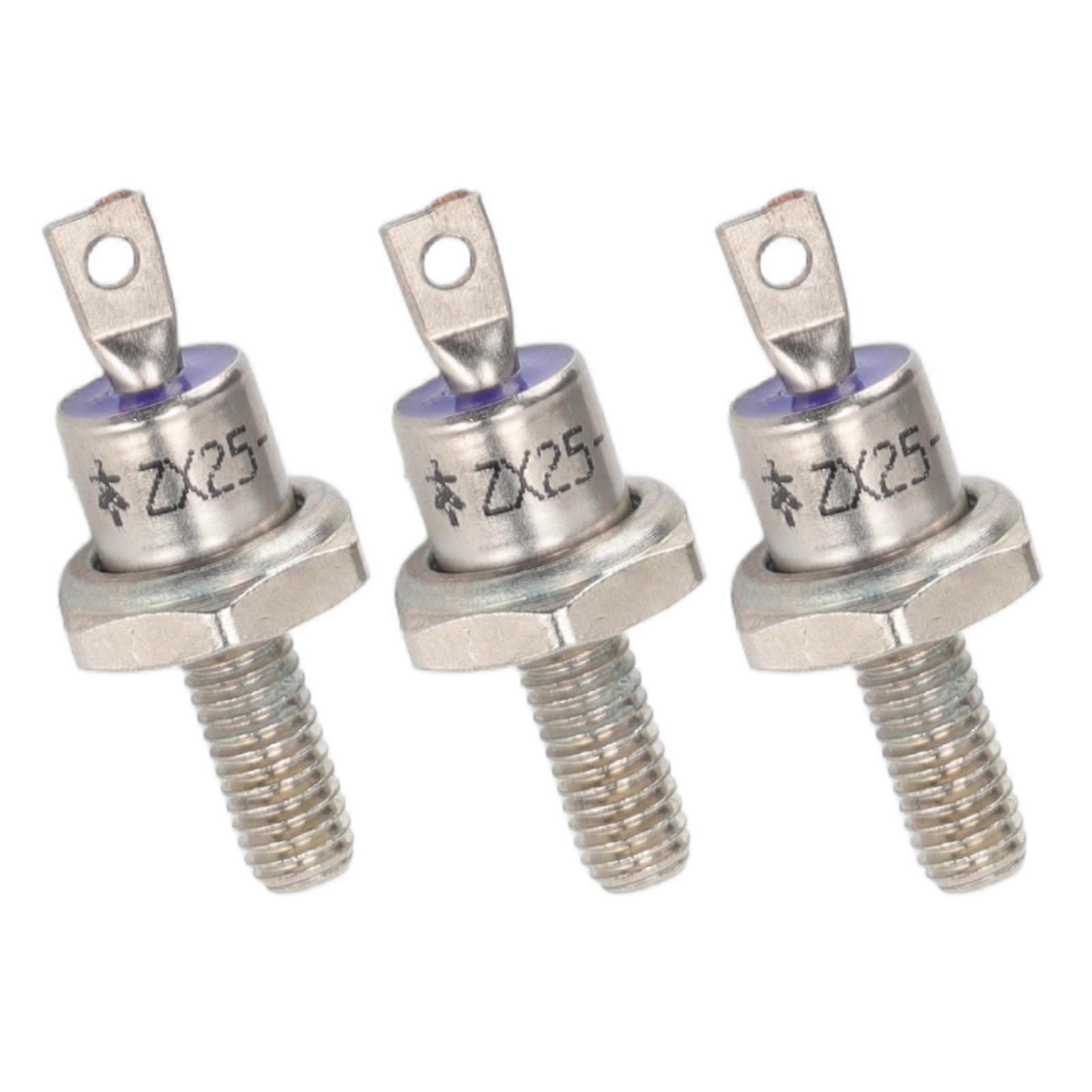 26-27 3PCS Rectifier Diode Spiral 25A Iron High Hardness Spiral Rectifier Module Replacement for Generator Anode